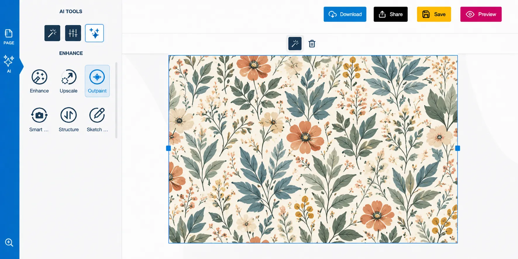 Placeholder image for AI Outpaint what-it-does section