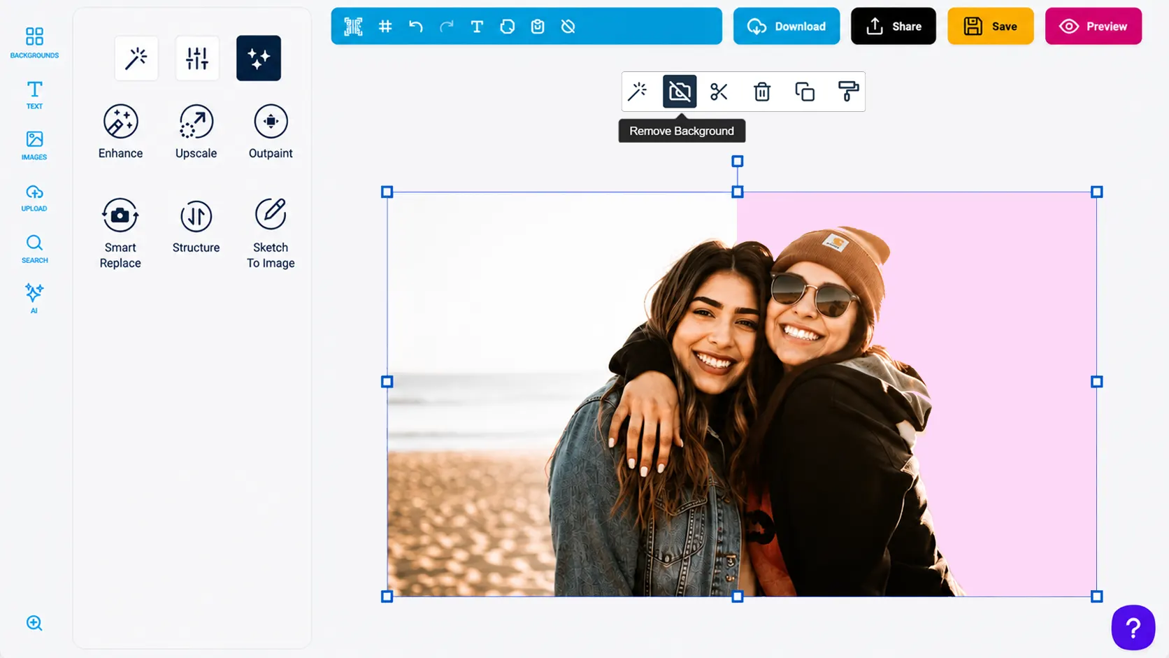 Placeholder image for AI Background Removal what-it-does section
