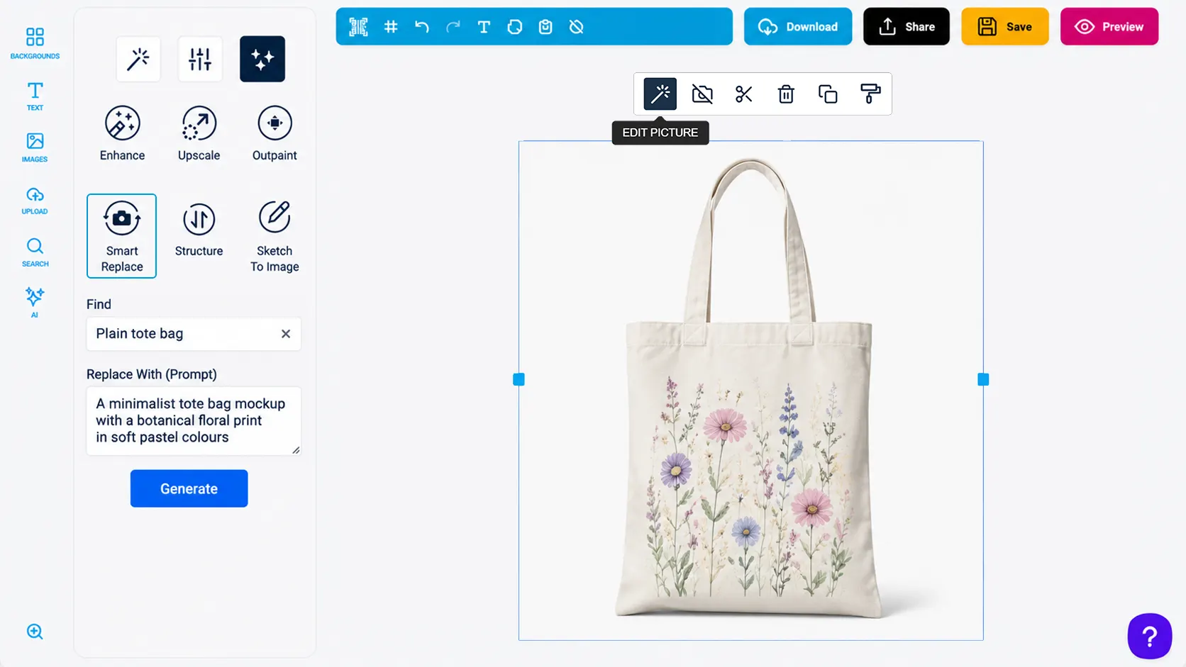 Placeholder image for AI Smart Replace what-it-does section