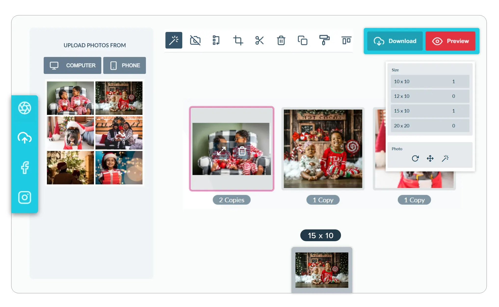 PitchPrint Photo Print Module interface