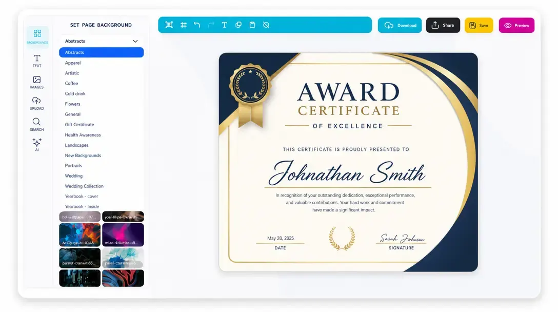 PitchPrint online design editor interface preview