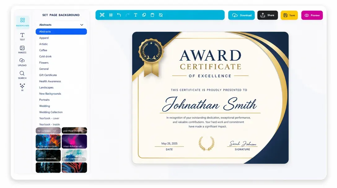 PitchPrint online design editor with a product being customized