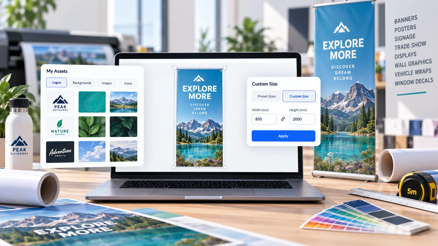 Large-format print products created with PitchPrint
