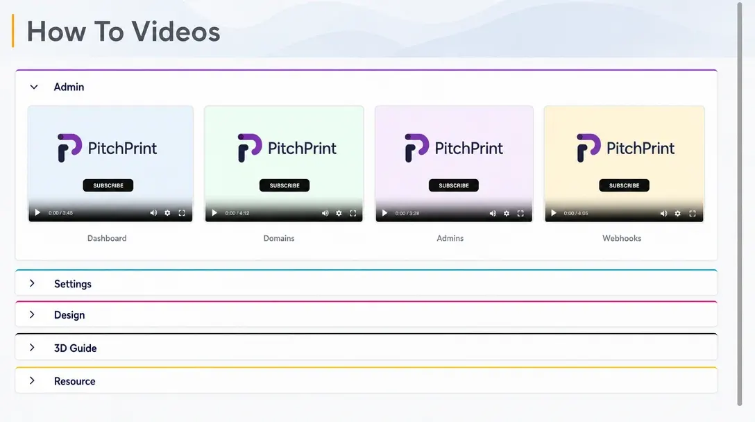 PitchPrint Academy training and tutorial resources