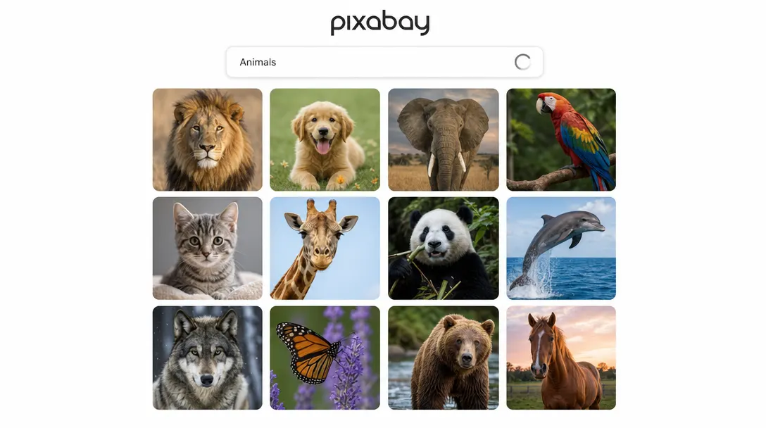 Pixabay royalty-free photo gallery inside the PitchPrint editor