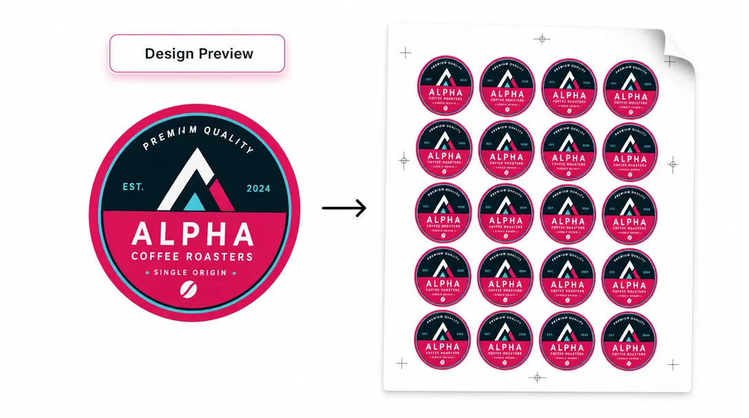Print-ready vector PDF output generated from a customer design