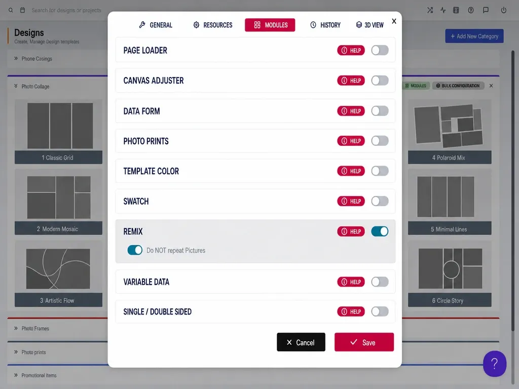 PitchPrint Remix Module interface