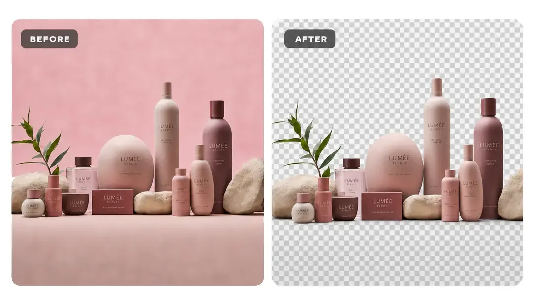AI background removal isolating the subject of a customer image