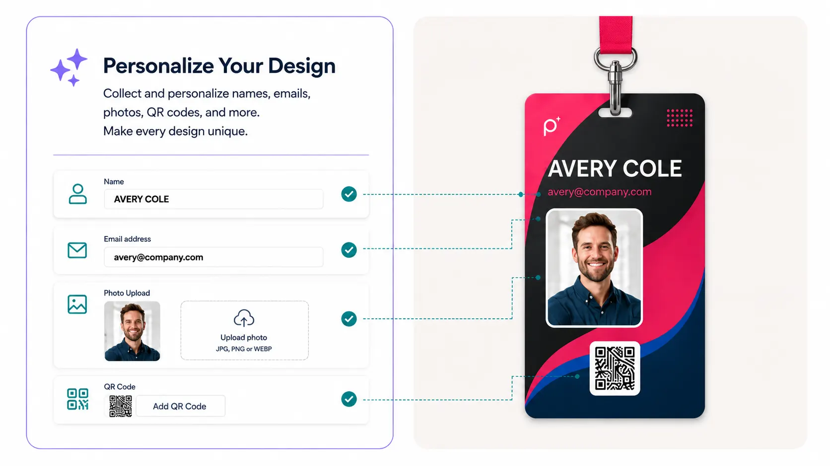 PitchPrint Data Form module interface