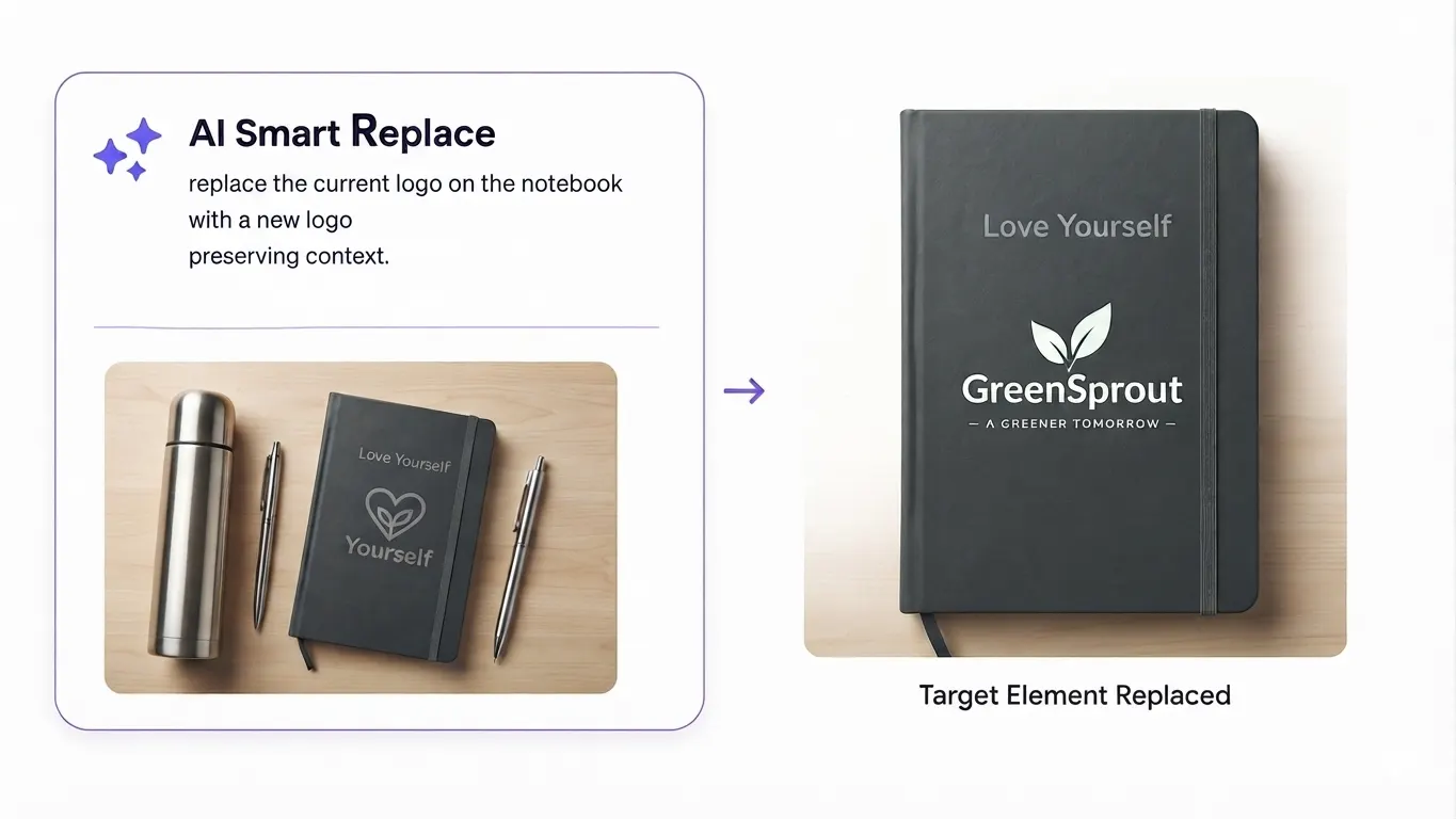 PitchPrint AI Smart Replace interface