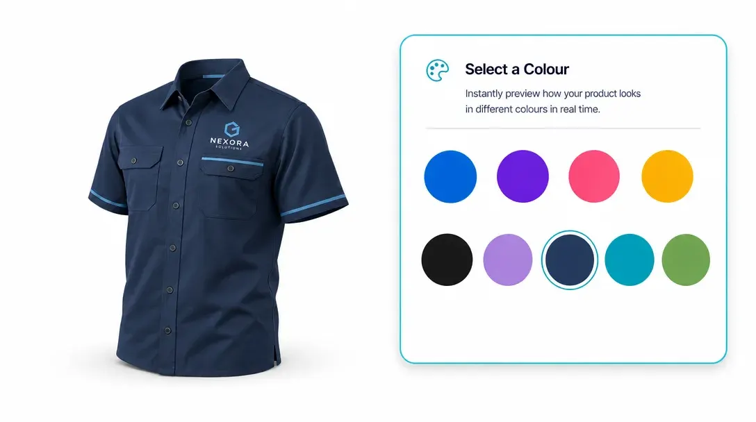 PitchPrint Template Color module interface
