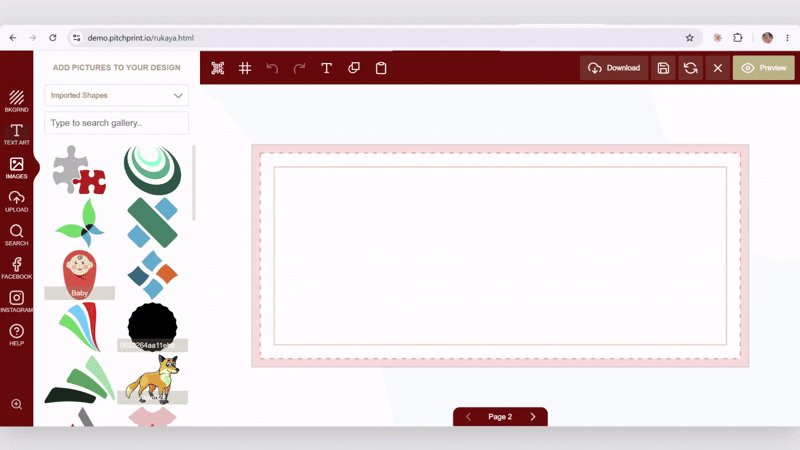 Custom Layouts preview