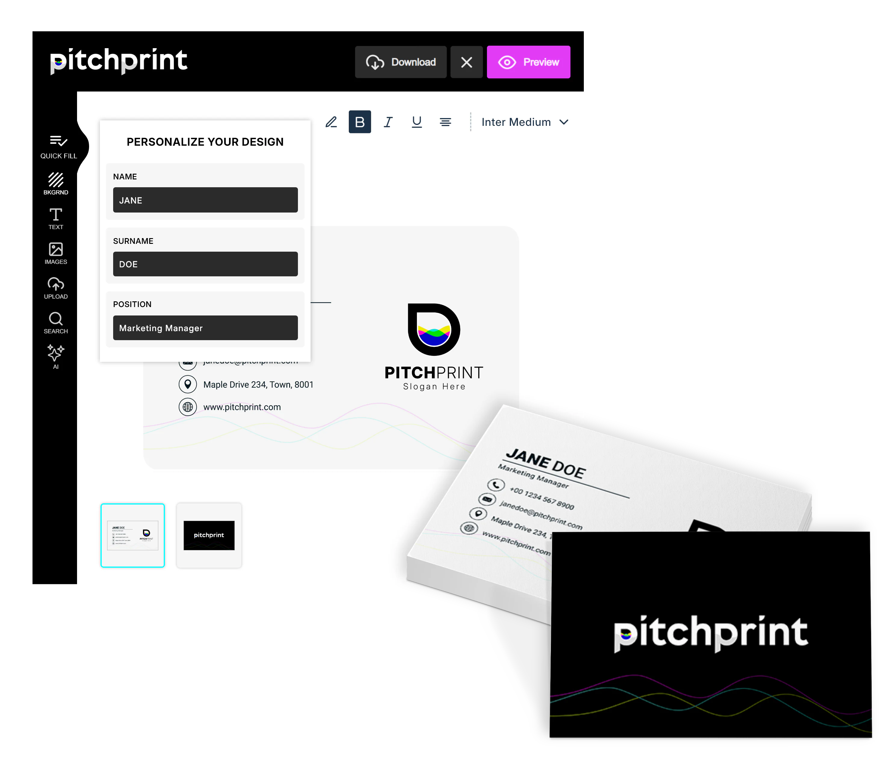 Product personalization storefront preview